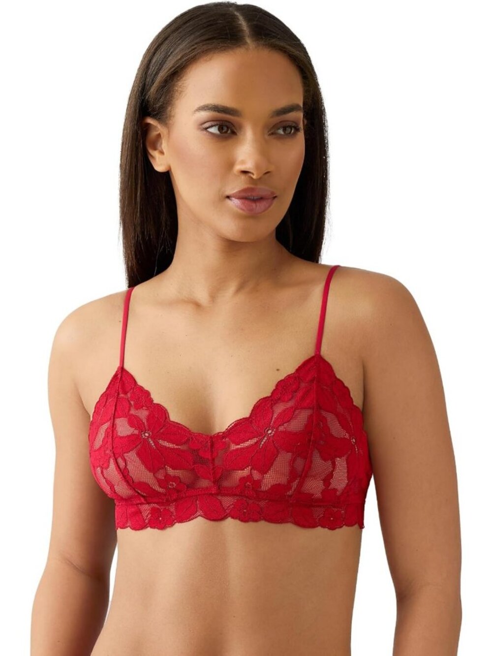 Floral Lace Unlined Wire-Free Bralette for Women - Comfortable & Stylish Top